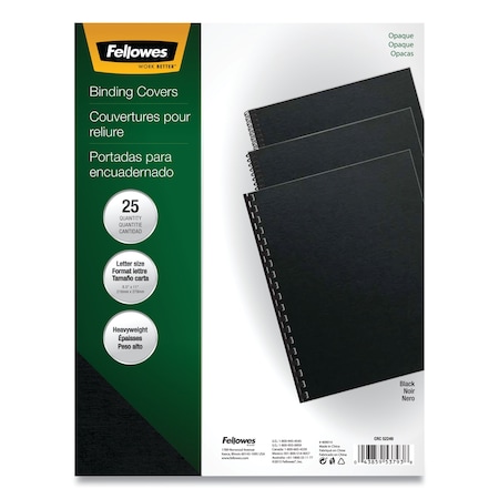 Binding Cover,Letter,Black,PK25